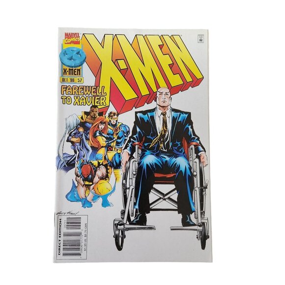 Marvel X-Men #57 Farewell To Xavier 1996 Comic Book Collector Bagged Boarded - Picture 1 of 2